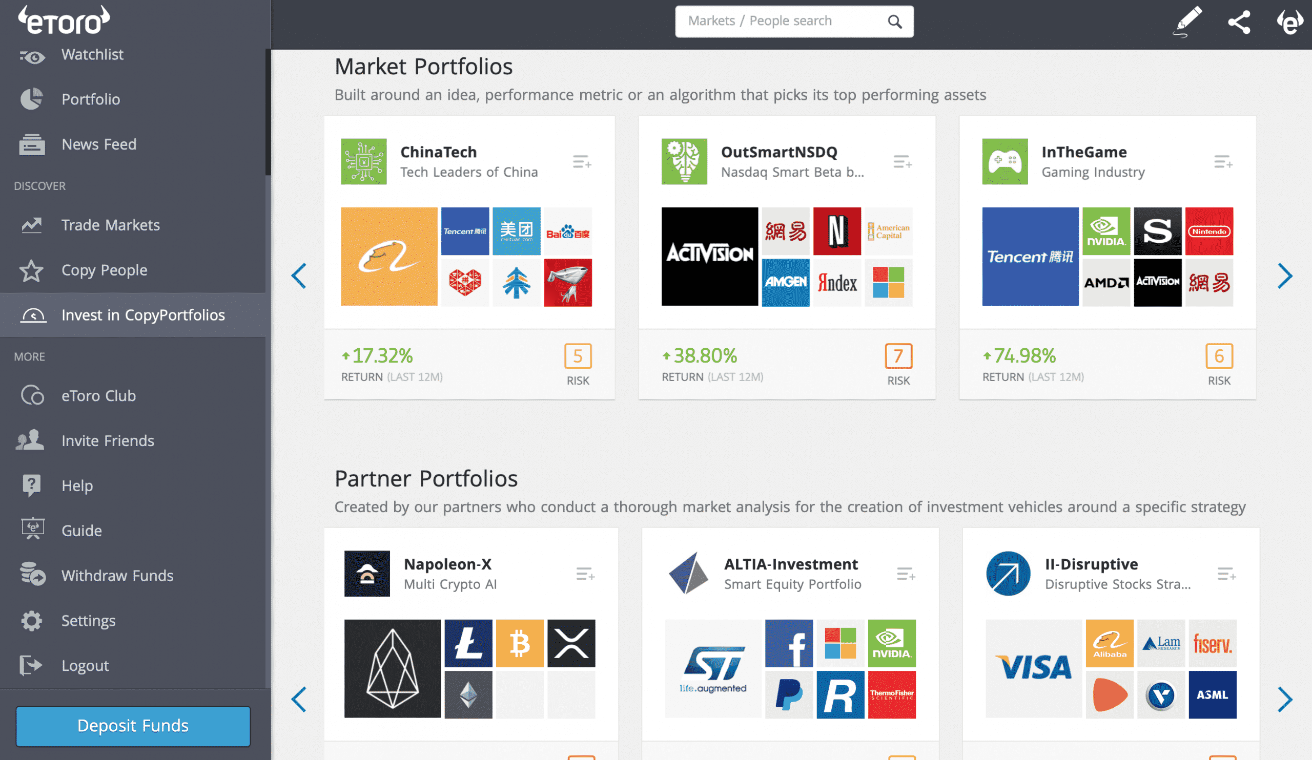 etoro copy portfolios