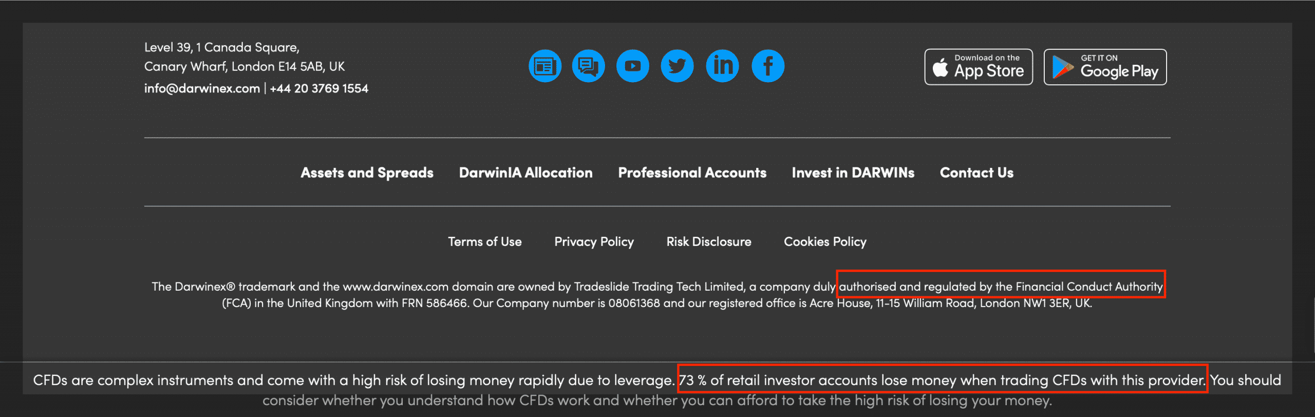 Darwinex disclaimer