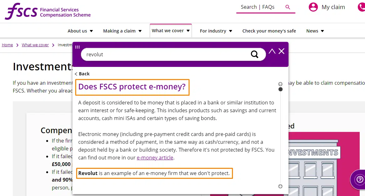Revolut Trading Review - Financial Services Compensation Scheme