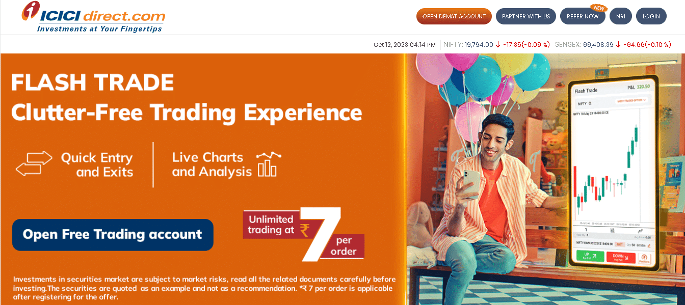 icicidirect.com homepage