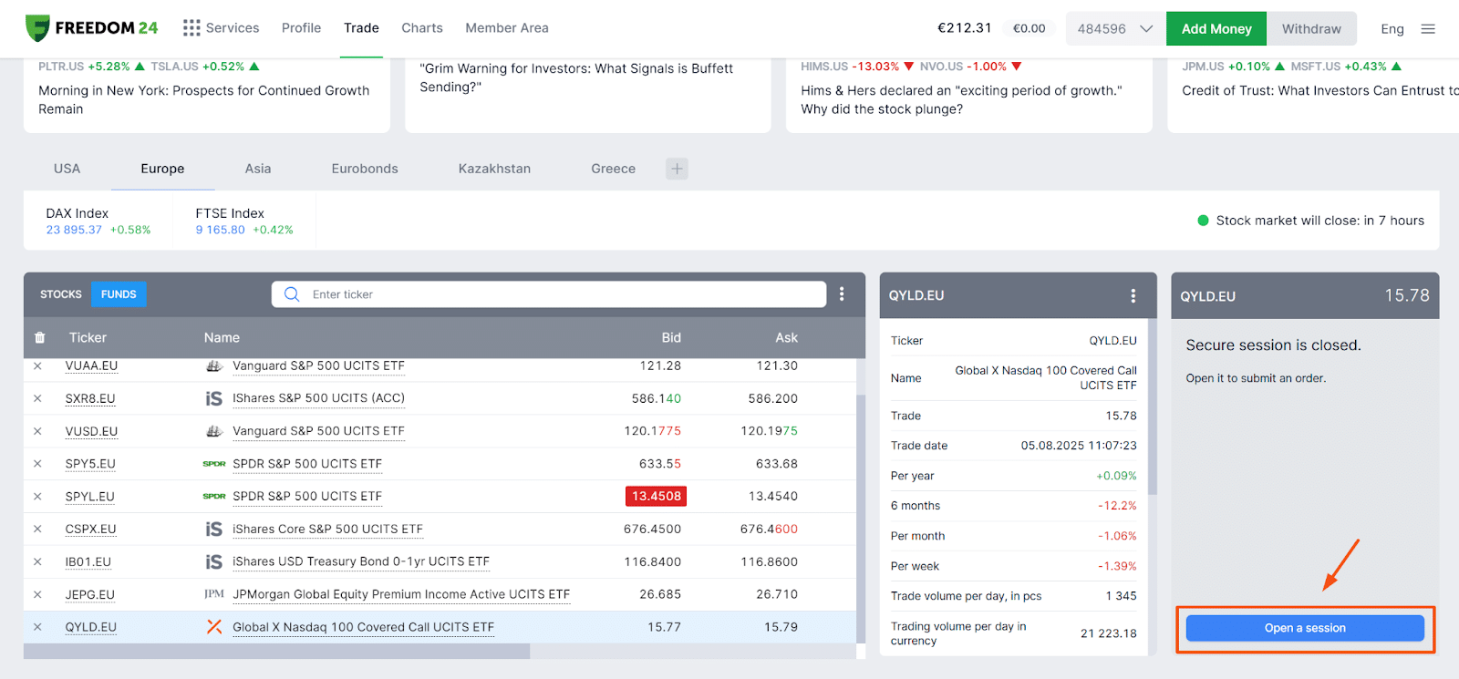 Freedom24 investment platform