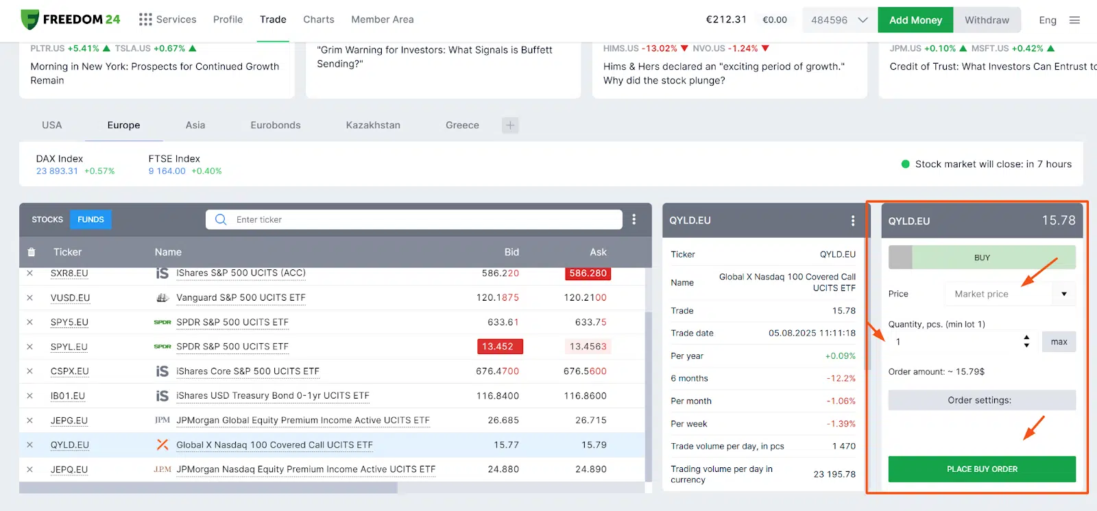 Freedom24 investment platform